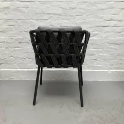 Vincent Sheppard Einzelstühle|Stuhl Leo Dining Chair Lava mit Sitz- und Rückenkissen Stoff Savanne Zink