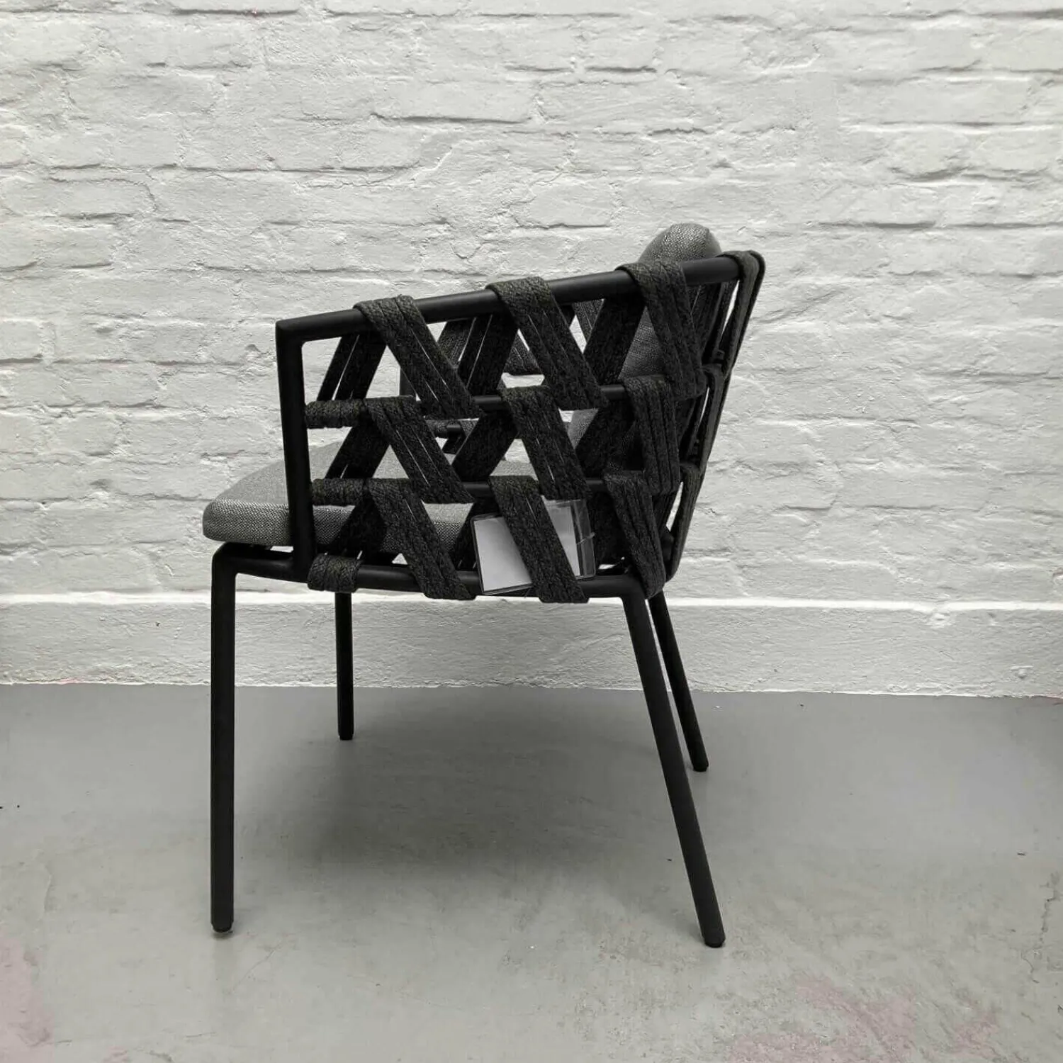 Vincent Sheppard Einzelstühle|Stuhl Leo Dining Chair Lava mit Sitz- und Rückenkissen Stoff Savanne Zink