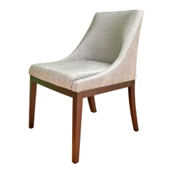 Bielefelder Werkstätten Einzelstühle|Stuhl Leona Stoff Khai JAB 1023 094 Grau Gestell Eiche Schwarz Gebeizt