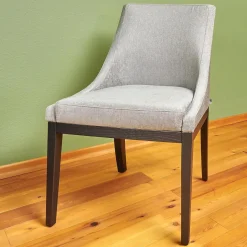 Bielefelder Werkstätten Einzelstühle|Stuhl Leona Stoff Khai JAB 1023 094 Grau Gestell Eiche Schwarz Gebeizt