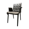 Walter Knoll Einzelstühle|Stuhl Liz Wood 1323 Leder Congress 1399 Dark Bronze Braun Gestell Eiche Geflammt