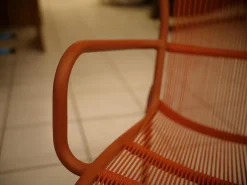 Vincent Sheppard Einzelstühle|Stuhl Loop Dining Chair Outdoor Polypropylene Terracotta Rot Gestell Pulverbeschichtet Rot