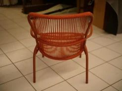 Vincent Sheppard Einzelstühle|Stuhl Loop Dining Chair Outdoor Polypropylene Terracotta Rot Gestell Pulverbeschichtet Rot