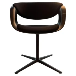 Walter Knoll Einzelstühle|Stuhl Lox 1354 Bezug Steelcut 2 190 Vierfußkreuz Aluminium Drehbar Pulverbeschichtet Schwarz