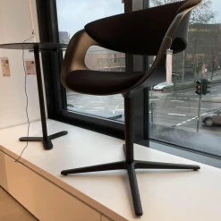 Walter Knoll Einzelstühle|Stuhl Lox 1354 Bezug Steelcut 2 190 Vierfußkreuz Aluminium Drehbar Pulverbeschichtet Schwarz