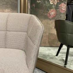 Freifrau Einzelstühle|Stuhl Marla Armchair High Schwarz Eiche Stoffbezug Opera Fango