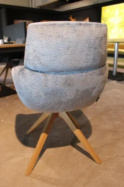 Venjakob Einzelstühle|Stuhl Marleen Stoff Frankfurt Grau Gestell Wildeiche Geölt