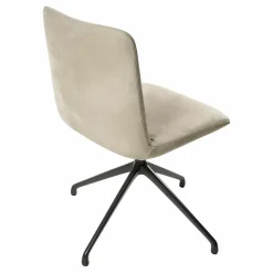 Riva Stuhlsets|Stuhl Materia Soft Leder Nabuk 101 Conchiglia Gestell Aluminium Anthrazitgrau Lackiert