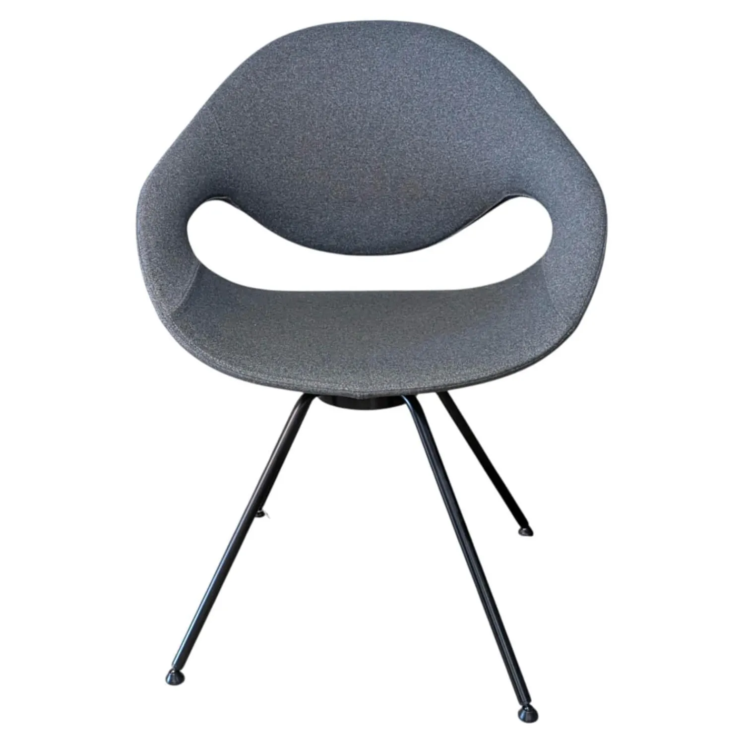 Tonon Einzelstühle|Stuhl Moon Stoff Dunkelgrau 4 MC Füße Schwarz