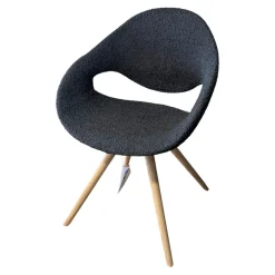 Tonon Einzelstühle|Stuhl Moon Stoff Schwarz 6P9 Füße Holz
