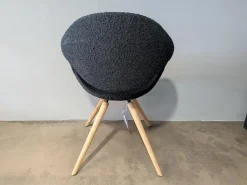 Tonon Einzelstühle|Stuhl Moon Stoff Schwarz 6P9 Füße Holz