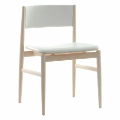 Porro Einzelstühle|Stuhl Neve Leder Pelle P11-001 Gestell Eschenholz Natur W36