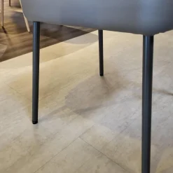 Rolf Benz Einzelstühle|Stuhl Noa 690 Leder 36 Mittel Quarzgrau Füße Umbragrau Lackiert