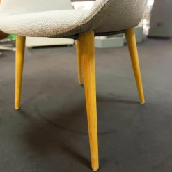 Wilkhahn Einzelstühle|Stuhl Occo Conference Stoff Credo 17 Hellbraun Untergestell Eiche Natur