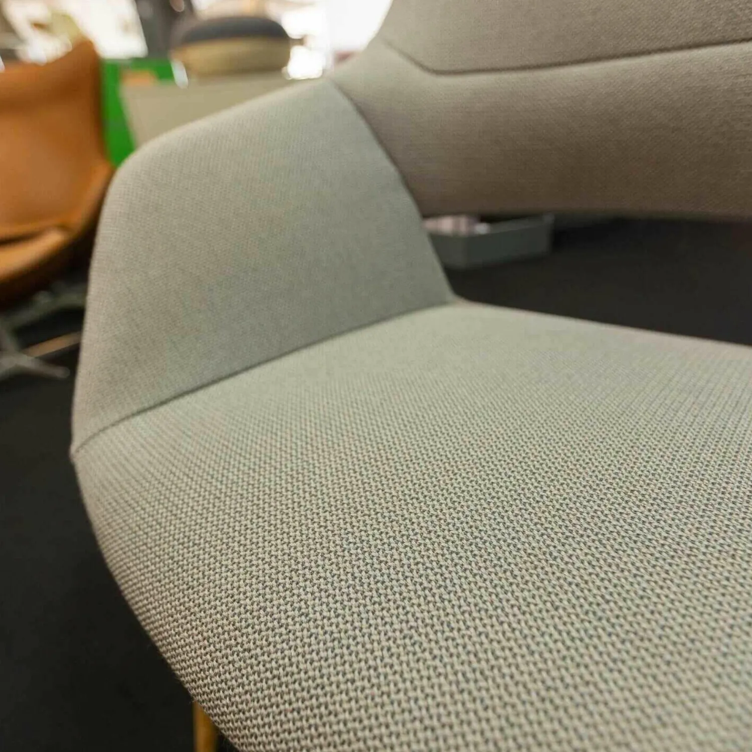 Wilkhahn Einzelstühle|Stuhl Occo Conference Stoff Credo 17 Hellbraun Untergestell Eiche Natur