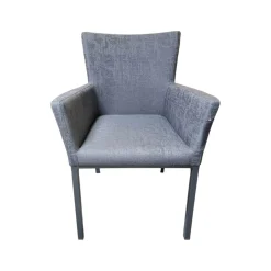 Stern Gartenstühle|Stuhl Outdoor Artus Outdoorstoff Dunkelgrau Schiefergrau Meliert Gestell Aluminium Anthrazit