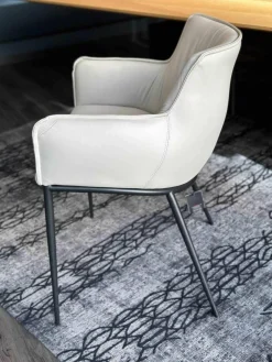 Cattelan Italia Einzelstühle|Stuhl Rhonda Softleder 948 Lino Beige