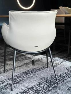 Cattelan Italia Einzelstühle|Stuhl Rhonda Softleder 948 Lino Beige