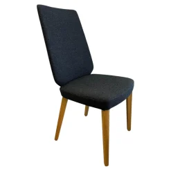 Hülsta Einzelstühle|Stuhl S800 Stoff 4503 Antrahrazit Füße Eiche