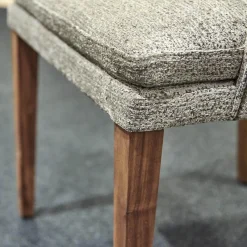 Bielefelder Werkstätten Einzelstühle|Stuhl Saloni Stoff Franca D-121 Beige Grau mit Armlehne