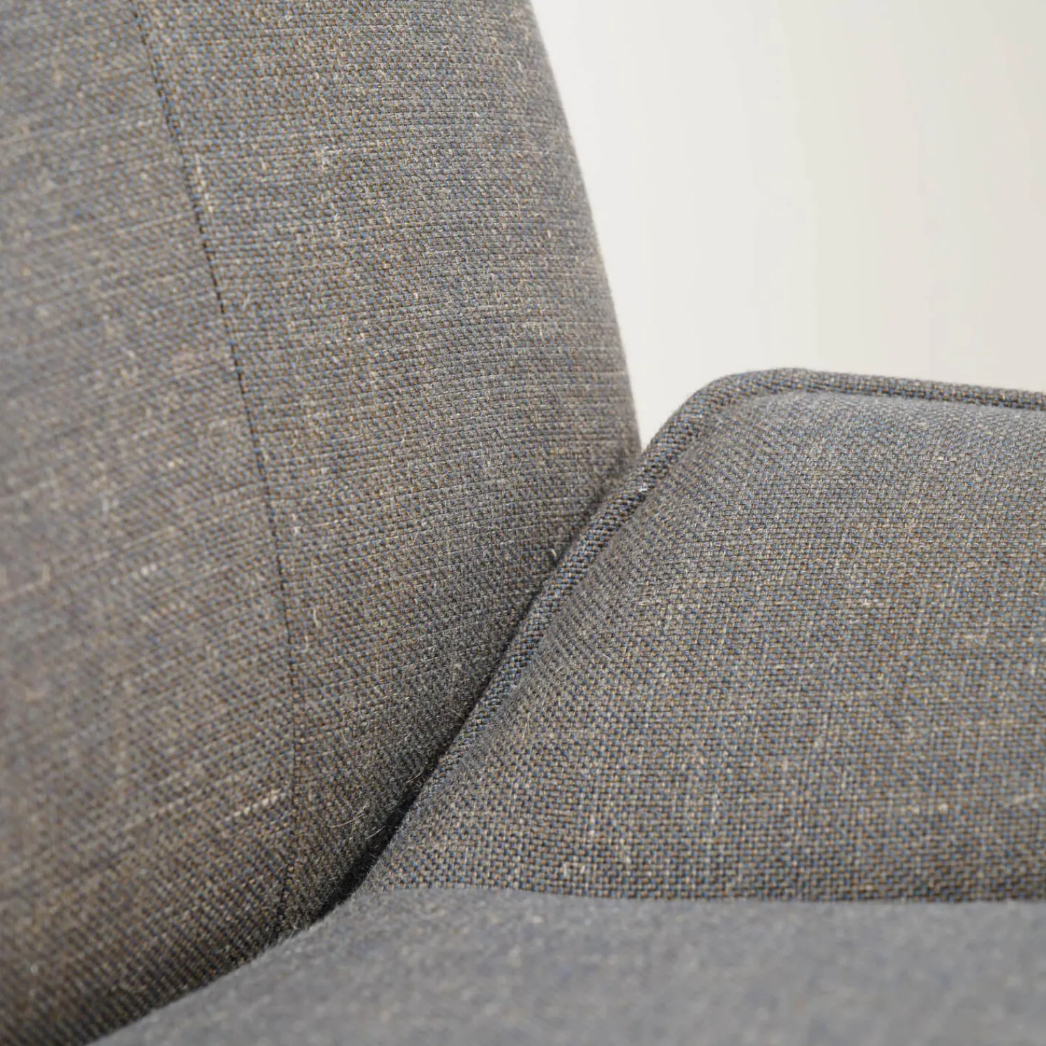 Rolf Benz Einzelstühle|Stuhl SE383 Bezug Stoff 05.217 Blaugrau Metallfuß Lackiert Verkehrsschwarz