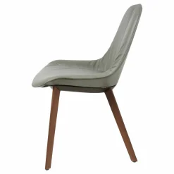 Walter Knoll Stuhlsets|Stuhl Sheru Leder Congress 1440 Marram Grau Gestell Nussbaum