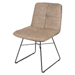 Wittmann Einzelstühle|Stuhl Shilo Stoff Montana Dove Cut Leder Toro Taube Fuß Drahtgestell Black Grey