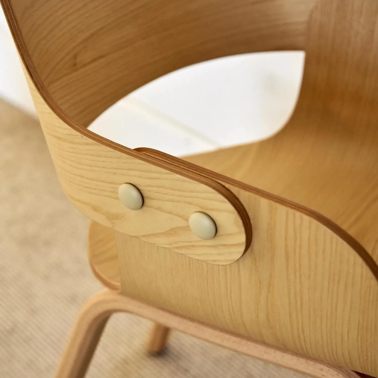 BD Barcelona Einzelstühle|Stuhl Showtime Nude Wooden Esche Natur Sitzkissen Medle Y12 Blau