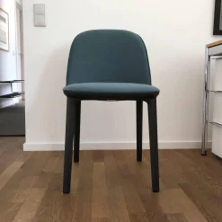 Vitra Einzelstühle|Stuhl Softshell Side Chair Stoff Aura Stahlblau
