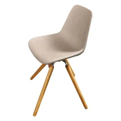 Tonon Einzelstühle|Stuhl Step Bezug Eco Kunstleder Schlamm Gestell Eiche