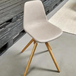 Tonon Einzelstühle|Stuhl Step Bezug Eco Kunstleder Schlamm Gestell Eiche