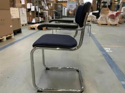 Thonet Einzelstühle|Stuhl Stoff Xtreme Plsaus YS016 Arawak Gestell Stahlrohr Verchromt