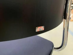 Thonet Einzelstühle|Stuhl Stoff Xtreme Plsaus YS016 Arawak Gestell Stahlrohr Verchromt