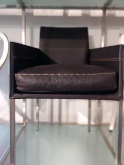 KFF Einzelstühle|Stuhl Texas Leder Rancho Moro 1803 Braun mit Armlehne