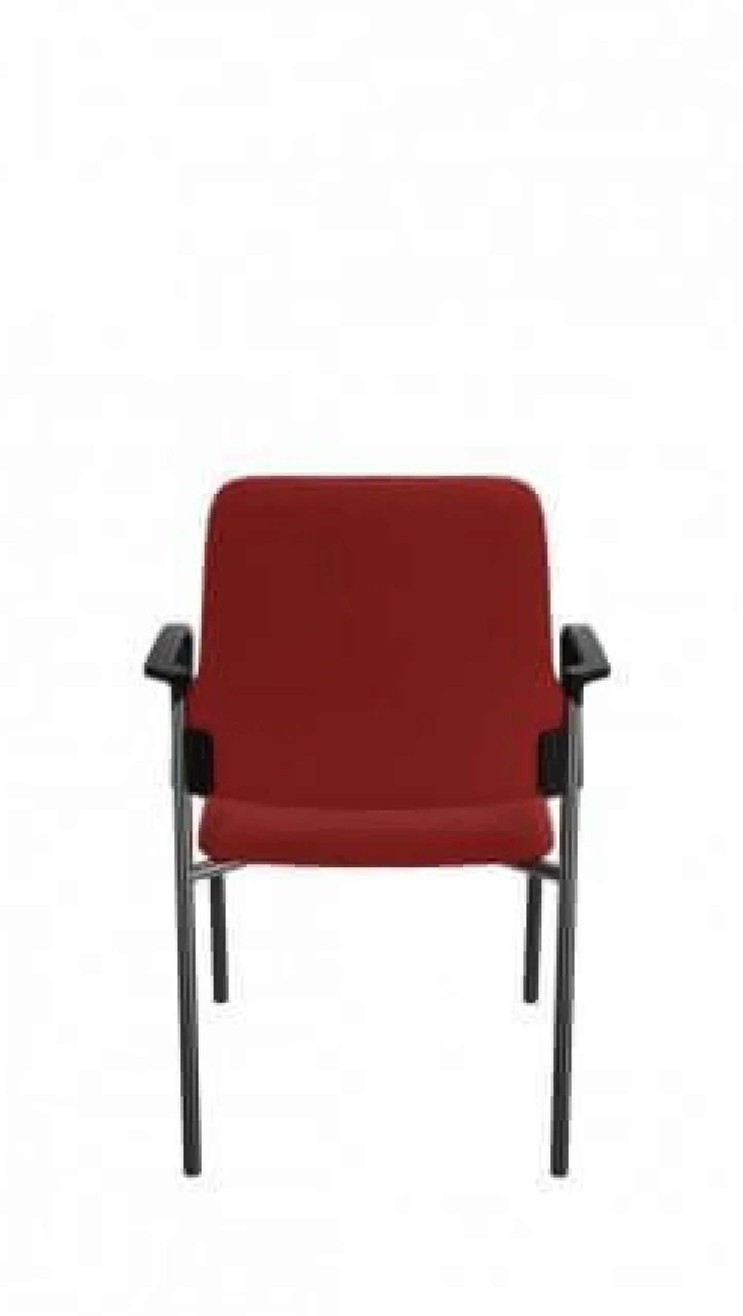 Interstuhl Einzelstühle|Stuhl Vierfuß 450G Goal Bezug Stoff Field Karminrot 662 Stahlrohrgestell Schwarz Mit Armlehnen