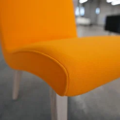 Walter Knoll Einzelstühle|Stuhl Vostra Wood Bezug Divina 3 Farbe 426 Papaya Gestell Eiche Weiß Pigmentiert Geölt