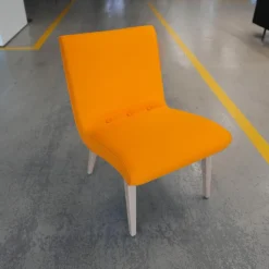 Walter Knoll Einzelstühle|Stuhl Vostra Wood Bezug Divina 3 Farbe 426 Papaya Gestell Eiche Weiß Pigmentiert Geölt