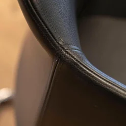 Haas Einzelstühle|Stuhl Youma Leder Schwarz Belo 1601 Nero Gestell Alu Glänzend SA 61