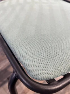 Brunner Einzelstühle|Stuhll Crona Steel 6340 Vierfußstahlgestell Sitzlamellen Aus Flachstahl Lava Schwarz Mit Sitzkissen Stoffbezug 6/0310840 Patio Farbe 840 Grün