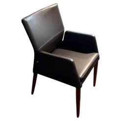 Carega Design Einzelstühle|Stuhlsessel Katy 2 Leder Toledo Braun mit Armlehnen