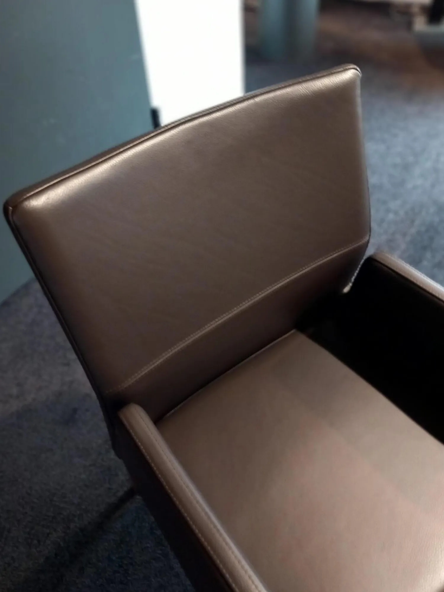 Carega Design Einzelstühle|Stuhlsessel Katy 2 Leder Toledo Braun mit Armlehnen