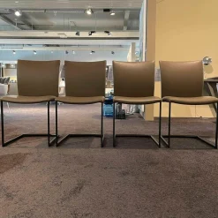 Draenert Stuhlsets|Stuhlset 2071 Nobile Swing Soft Leder I L627 Gestell Dunkelbronze