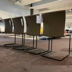 Draenert Stuhlsets|Stuhlset 2071 Nobile Swing Soft Leder I L627 Gestell Dunkelbronze