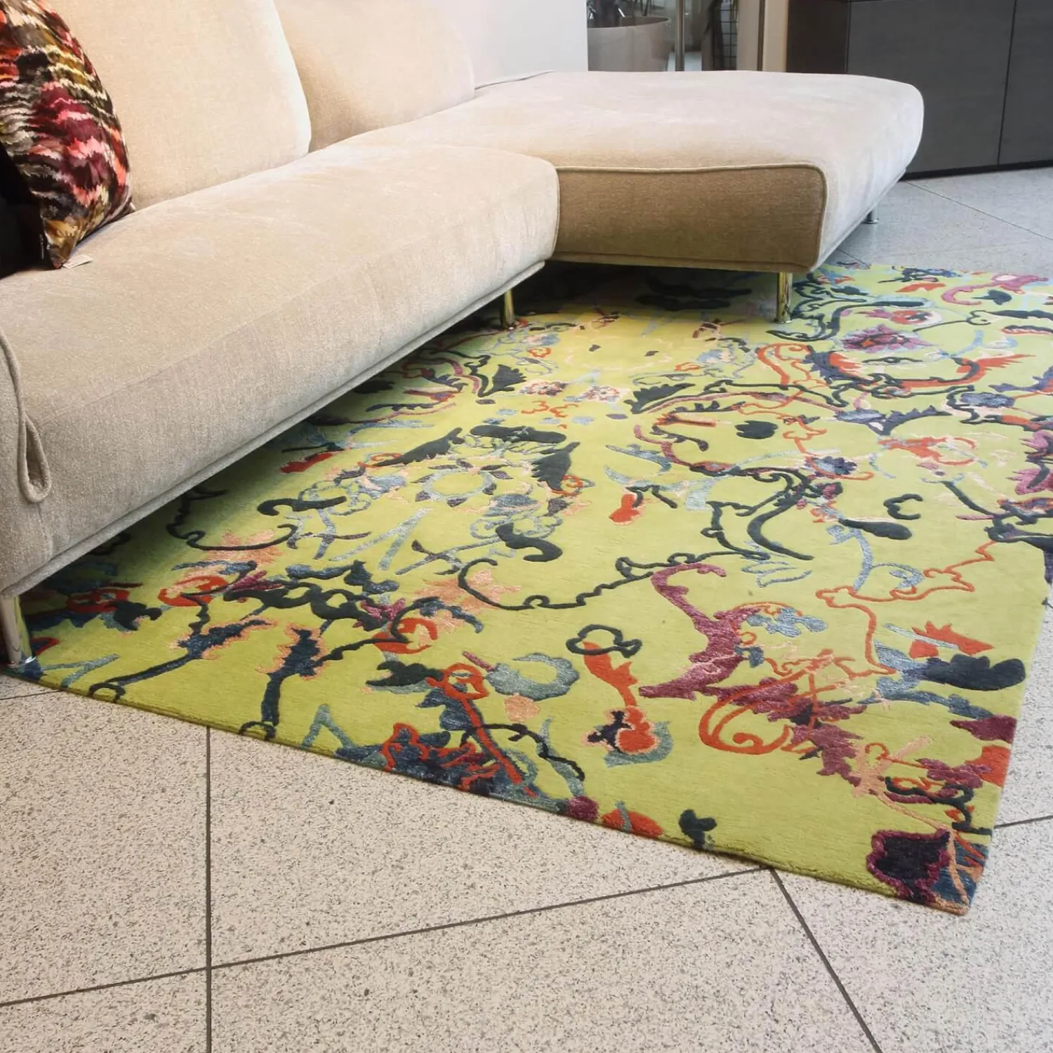 Makalu Teppiche|Teppich Antique VT330 M229 M Grün Orange Blau Violett