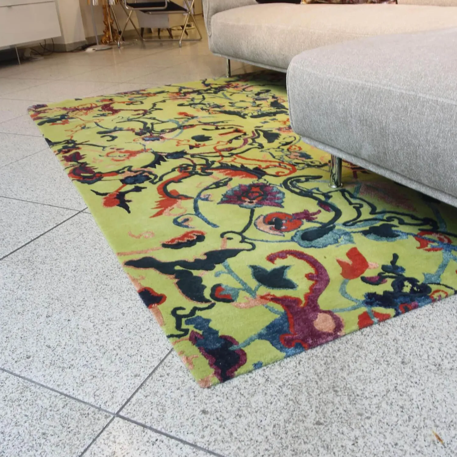 Makalu Teppiche|Teppich Antique VT330 M229 M Grün Orange Blau Violett