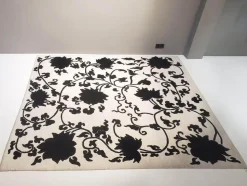 Domaniecki Teppiche|Teppich Carpetence Handgeknüpft Metok 1 Yin Yano 100 Beige Schwarz Mit Seide