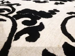 Domaniecki Teppiche|Teppich Carpetence Handgeknüpft Metok 1 Yin Yano 100 Beige Schwarz Mit Seide