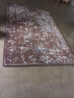 Jab Anstoetz Teppiche|Teppich Castle Schurwolle Mit Seide Braun Weiß Blau