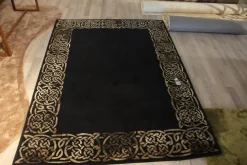 Rugs & Riches Teppiche|Teppich Century 170x240 Neuseelandwolle Schwarz Beige