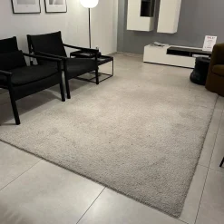 Kvadrat Teppiche|Teppich Dew Schurwolle Handgetuftet Ecru Grau